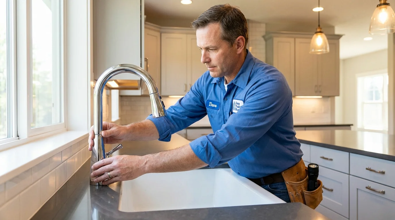 Kitchen faucet installation by Johns Plumbing LLC in Gautier