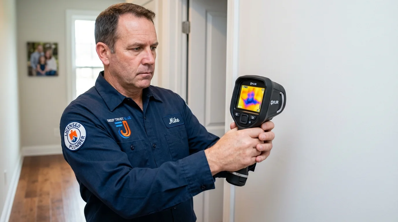 Thermal imaging leak detection by Johns Plumbing LLC in Gautier